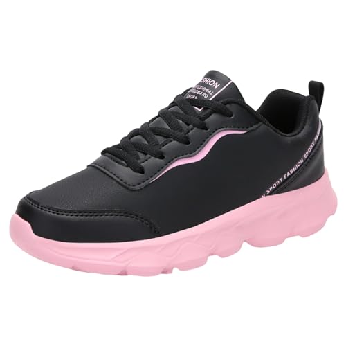 Chaussures de sport pour femme rose à semelles épaisses et maille respirante