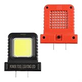 14W LED Lantern Compatible with 20V 21V Power Tool Batteries Adjustable Socket 20.5-40.5mm Compact Work Light for Outdoor Jobsite Inspection Red Black Blue Orange Lightweight Design(red)