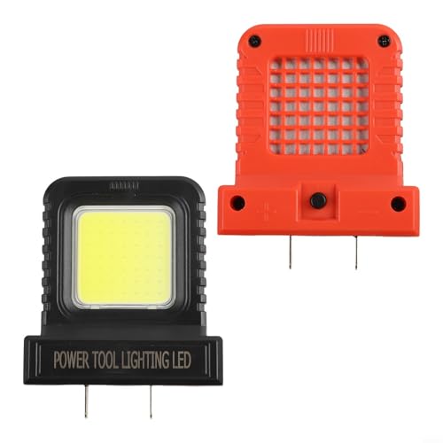 14W LED Lantern Compatible with 20V 21V Power Tool Batteries Adjustable Socket 20.5-40.5mm Compact Work Light for Outdoor Jobsite Inspection Red Black Blue Orange Lightweight Design(red)