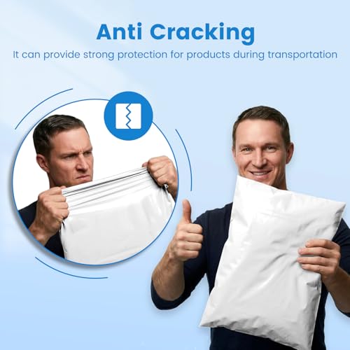Image of Metronic Large Poly Mailers 14.5x19 Inch 400PC Shipping Bags for Business | Bulk Self Seal Mailers Poly Bags for Clothes Waterproof Shipping Envelopes Mailing Package Bags for E-commerce Sellers White