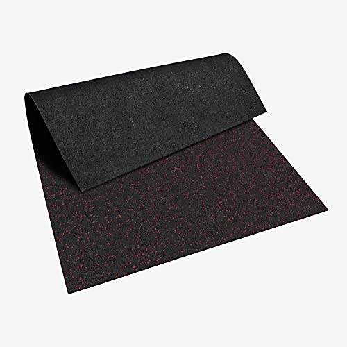 IncStores 3/8” Thick 4'x6' Premium Mat - Vulcanized Rubber Exercise Mat, High Density Floor Mats for Gym Flooring, Home Gym, and Horse Stall Mat | Red