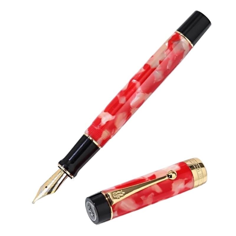 Penna stilografica serie 100 Century con pennino F da 0,5 mm, penne a inchiostro liscio per scuola e ufficio, idea regalo (A, solo penna)