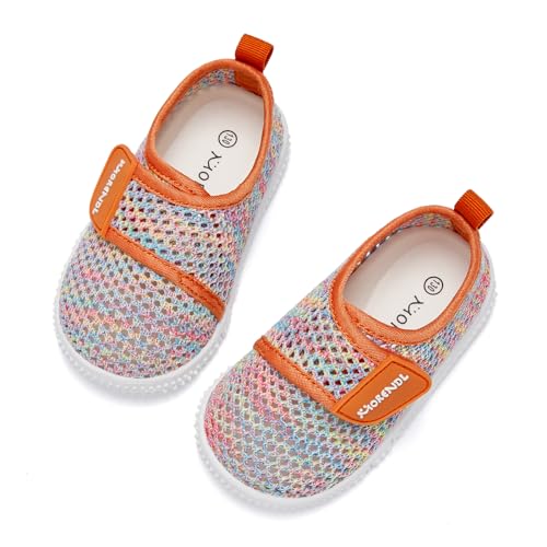 MORENDL Toddler Water Shoes Baby Breathable Mesh Non-Slip Sandals Quick Dry Lightweight Beach Barefoot Shoes3