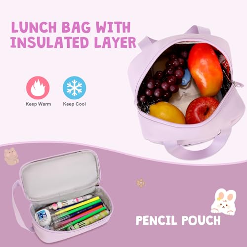 Image of ACESAK Girls Backpack - 3PCS Backpack for Cute School Backpacks for Girls