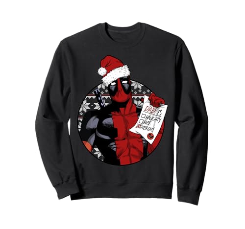 Marvel Deadpool Dad Christmas Father's Day Santa's List Sweatshirt