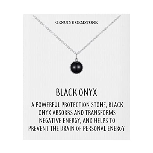 Philip Jones Collar de ónix Negro con Tarjeta de Cita Cover