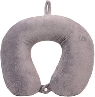 وسادة رقبة قياسية للسفر من القطن من دبليو اس تي - رمادي - مع ضمان لمدة عامين للرضا والجودة