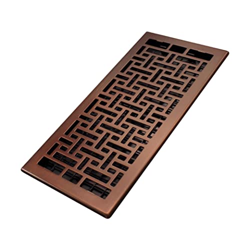 Decor Grates Ajh614-Rb Oriental Floor Register, 6X14 Inches, Rubbed Bronze Finish #TOP18
