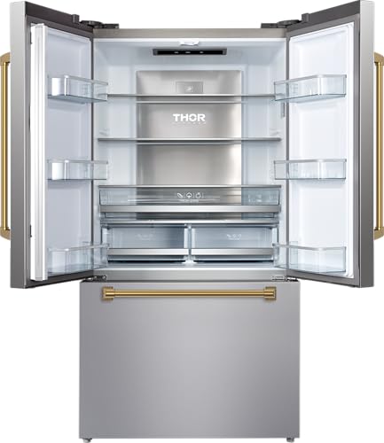 Thor Kitchen Gordon Ramsay 36 Inch 20.3 cu ft French Door Counter Depth Refrigerator with Ice Maker in Stainless Steel/B - Additional View