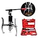 HTTMT- Vehicle 5 Ton 3 Jaw 360 Degree Flexibility Hydraulic Bearing Gear Puller Wheel Hub Puller Separator Garage Tool [P/N: ET-CAR-FIX006-5T-RED]