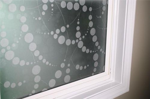 Grey Frosted Privacy Dots, Decorative, Privacy, Static Cling Window Film (36" x 3ft Roll)