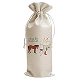 Funny 50th Birthday Gift Wine Bags, Funny Personalized Bday Gift Ideas for Women Men Mom Dad Boss Co-worker Friend, 50th Birthday Party Decorations, Cotton Burlap Drawstring Wine Bag