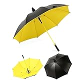 opriQ Extra Large Golf Umbrella with Auto Open | Heavy-Duty, Windproof, UV-Blocking Fabric | Telescopic Waterproof Cover Included (Yellow) (Pack of 1)