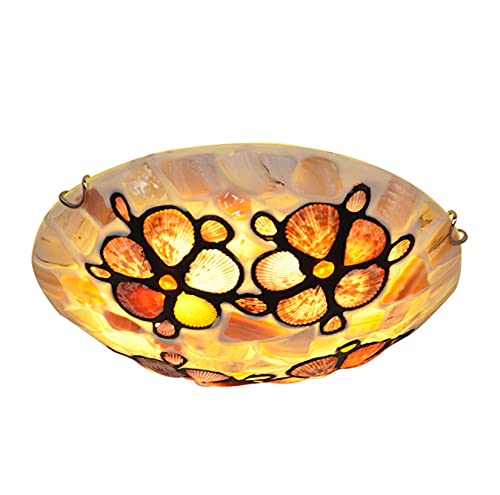 Plafonnier vitrail style pastoral YRYRYW pour balcon fleuri