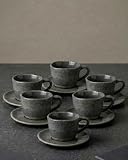 BRICARD Albi Foncé Tasse A Cafe 100ml Avec Soucoupes, 12 Pcs(6 pers.)...