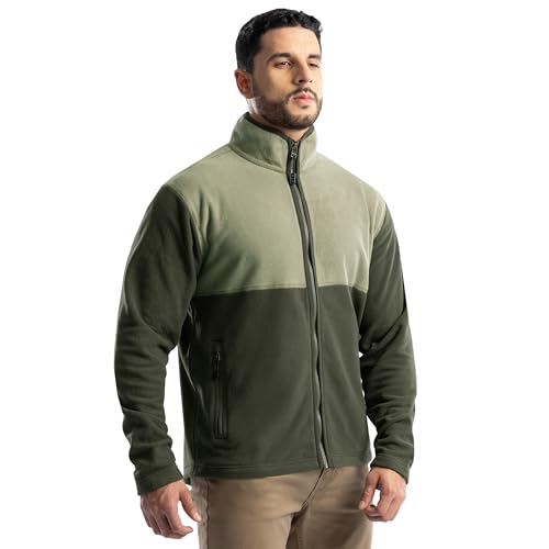 Image of ATG Men's Color Block Micro Fleece Mock Neck Jacket