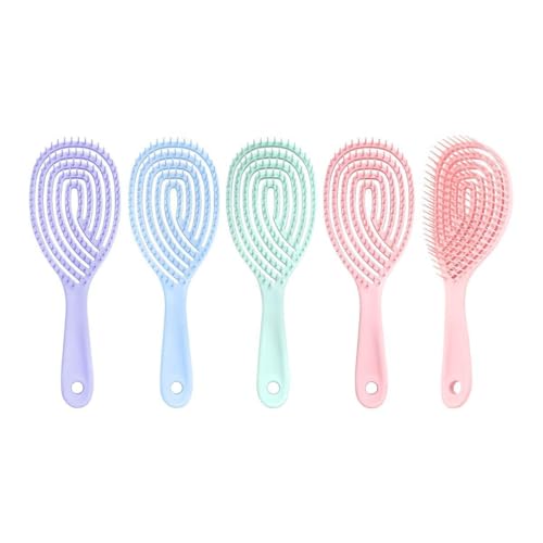 Image of Premium Pink 3D Hair Brush for Styling, Detangling and Grooming for Men and Women |Straightens & Detangles Curly Hairs | Reduces Hair Breakage and Promotes Hair Growth | Best Hair Brush for All Hair Types Assorted