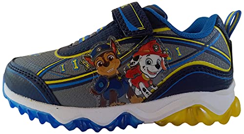 Nickelodeon Boy's Paw Patrol Chase and Marshall Light Up Sneakers (Navy/Yellow, Numeric_9)3