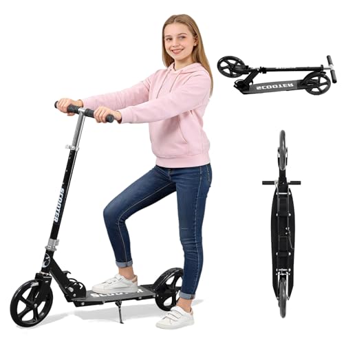 Kick Scooter Scooters for Kids Teens Adults - Heavy Duty Folding Scooters,Non-Slip Large...