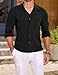 COOFANDY Men Muscle Fit Shirts Slim Fit Dress Shirts Long Sleeve Knit Shirt Casual Button Down Shirts Winter Sweater Shirt 2024 Black