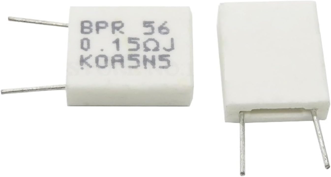 100PCS BPR56 5W 0.1 0.15 0.22 0.25 0.33 0.5 ohm Non-inductive Ceramic Cement Resistor 0.1R 0.15R 0.22R 0.25R 0.33R 0.5R(0.1 ohm)