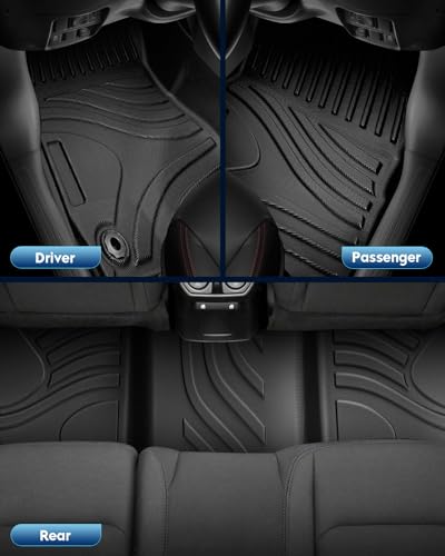 Car Floor Mats Fit for Dodge Ram 1500/2500/3500 Crew Cab 2013-2018, Fit for Ram 1500 Classic Crew Cab 2019-2022, TPE Front & Rear Auto Floor Liners All Weather Heavy Duty Black - Image 4