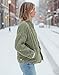 SAUKOLE Womens Winter Dolman Long Sleeve Full-Zip Quilted Jacket Coat Warm Outerwear Green