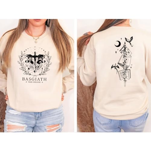 Basgiath War College 2 Sided Sweatshirt, Fourth Wing Sweatshirt, Dragon Rider Sweatshirt, Velaris Sweatshirt4