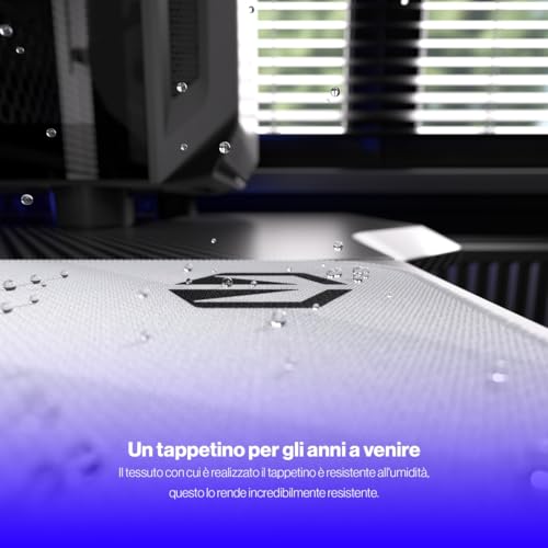 Endorfy Crystal Onyx White Xl, Tappetino Per Mouse Xxl 900X400 Mm, Guida Per Mouse Liscia, Bordo Stampato, Base In Gomma Antiscivolo, Design Elegante - 5
