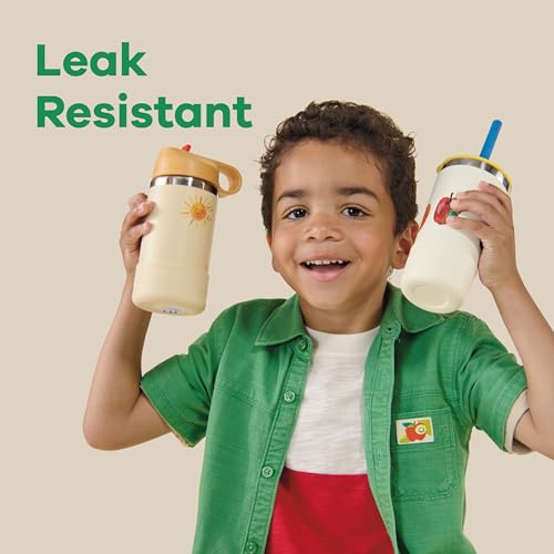 Image of Hydro Flask Kids Water Bottle and Tumbler Bundle Set for School - Stainless Steel and Insulated with Straw Cap - 12 Oz World of Eric Carle Fruit