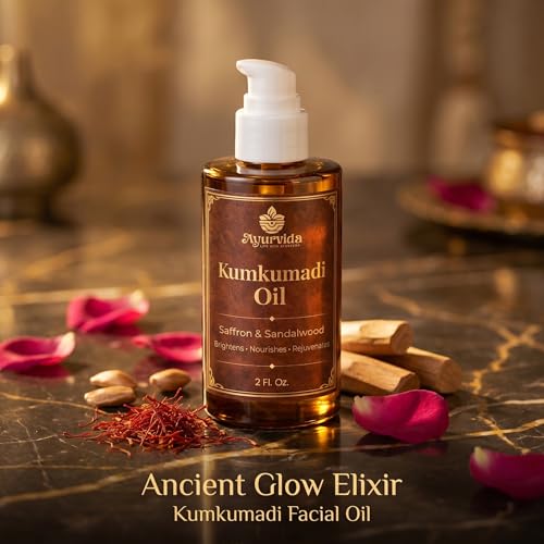 Image of Kumkumadi Face Oil | Ayurvedic Kumkumadi Tailam for Brightening, Dark Spots, Pigmentation & Anti-Aging | Ancient Ayurvedic Recipe - 60 ml