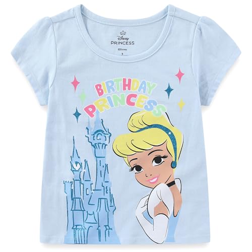 Image of Disney Princess Moana Frozen Birthday Girls T-Shirt for Toddler Big Kids