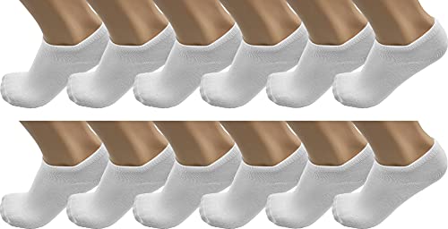 Winterlace 12 Pairs Mens Low Cut Ankle Socks Men Thin Comfortable Sports Athletic Bulk Pack