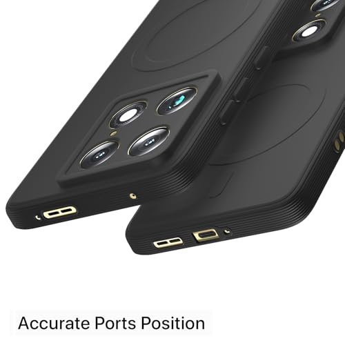 Image of Pikkme Back Cover for Motorola Moto Signature 5G Soft Matte Silicone Mag-Safe Design (Mag-Safe Not Support) Camera Protection | Slim Fit Bumper Cover (Black)