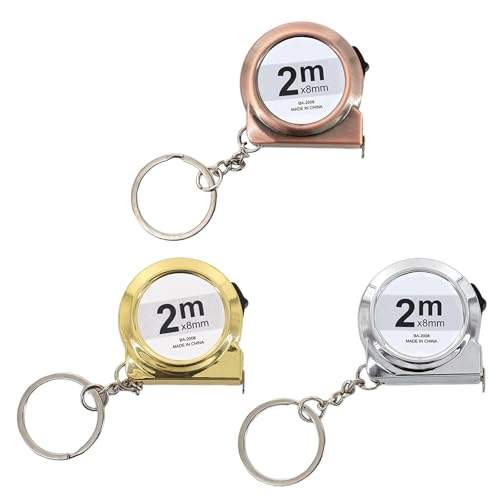 Cinta Métrica Miniatura 2M con Llavero ABS y Acero Carbón miniatura 6