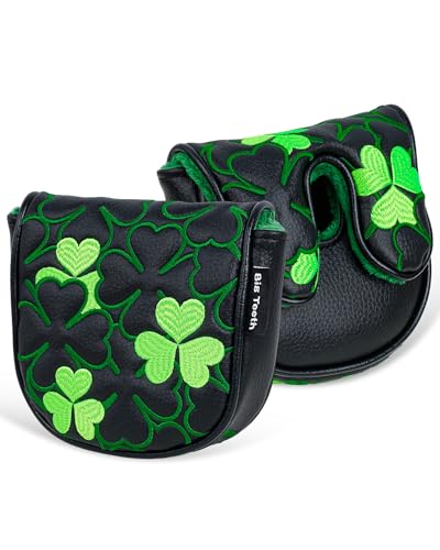 Housse de protection magnétique en cuir pour Golf DF3 avec motif trèfle vert