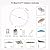 Patio Umbrella Lights Cordless LED Market Table Umbrella Lights with Remote Control Battery Operated Waterproof Parasol String Lights, Fits 6-9 Feet Diameter Outdoor Umbrella Décor (Cold White)