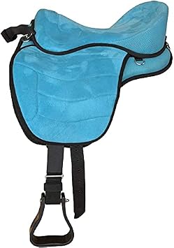 Synthetic Treeless Bareback Full Suede Long Flap FREEMAX Western Endurance Lightweight Horse Saddle Tack Free Stirrups Size 10"-18" inches Seat Available, DD02