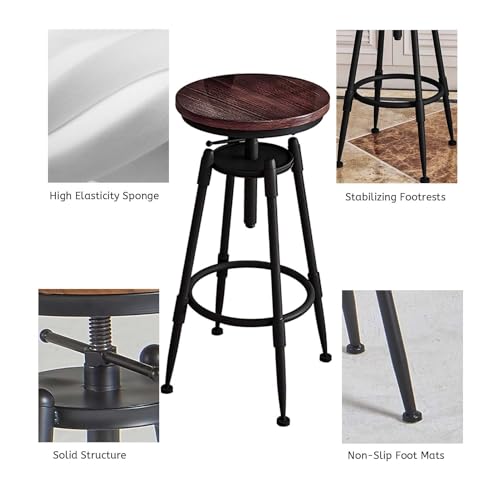 Tabourets de bar cuisine bleu sarcelle bois pivotants 360