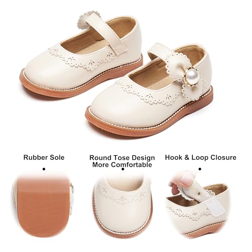 Image of Felix & Flora Toddler Little Girl Princess Dress Shoes-Mary Jane Flats for Girl Party School Shoes