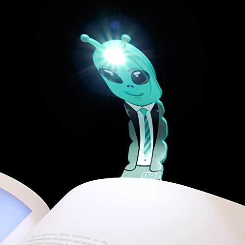 Flexilight Reading Light 2 in 1 Bookmark Book Light LED Clip On Reading Lamp Children Book Torch for Reading in Bed Book Accessories Gift Idea for Readers Book Lovers (Alien Teal) (FLPAT) - Image 2