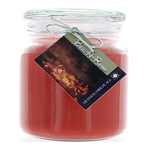 Hand Made Scented Soy 16oz Classic Jar Candle - Burning Fire Place