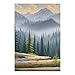 5D Diamond Painting Kits for Adult, Wushan Pine Tree Diamond Art Kits for Beginners Fun DIY Crafts Round Diamond Art Canvas Home Wall Decor 8