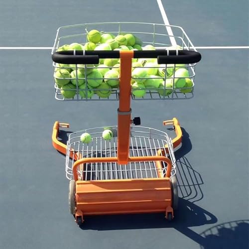 Collezionisti automatici di palline da tennis, carrello di raccolta delle palline da tennis a spinta manuale, cestino da tennis retriever, attrezzatura per raccogliere palline da tennis, senza