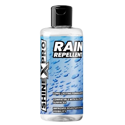 Image of ShineXPro Rain Repellent for Car - Long Lasting Hydrophobic Coating for All Glass Surfaces with ShineXPro Car Glass Water Repellent - Improve Road Visibility & Safety with Windshield Water Repellent