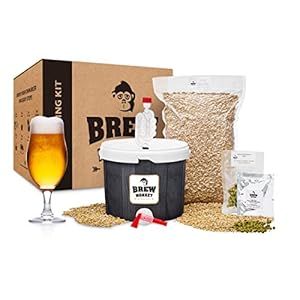 Brew Monkey® Kit de Elaboración de Cerveza Rubia | Kit Básico de 5 Litros | 6.4% Vol. | Kit Para Hacer Cerveza | Kit Cerveza Artesanal | Regalos Originales para Hombre | Regalo Navidad Hombre