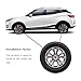 Car Hub Centre Caps for Alfa Romeo Stelvio 2017 2018 2019 2020 2021 2022 2023 Wheel Center Caps Cover Wheel Center Caps Sticker Rim Decoration Styling Accessories Waterproof DustProof
