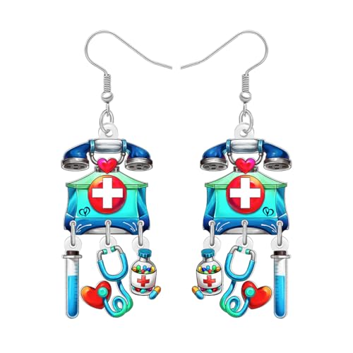 Future infirmière boucles d'oreilles acrylique pour célébrer la vocation