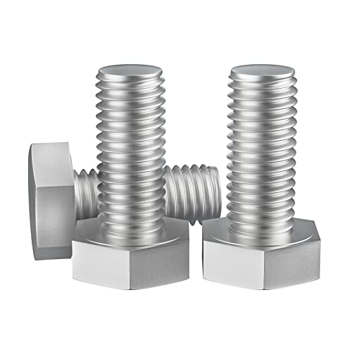 Image of 1 /2-13 x 1 (1 to 7 inch Optional) Hex Head Screw Bolt, Stainless Steel 18-8(304), Fully Threaded,10pcs