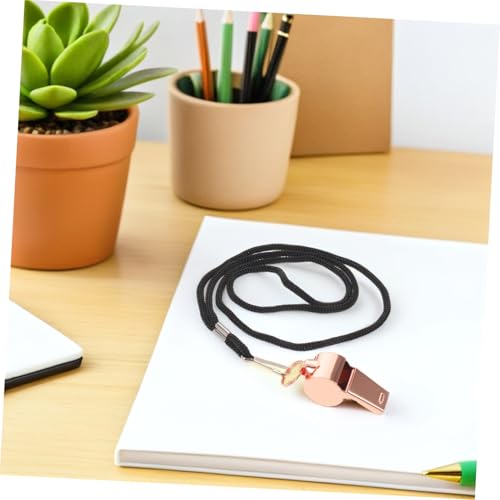 6 silbatos para árbitro con cuerda Kichvoe acero inoxidable miniatura 6